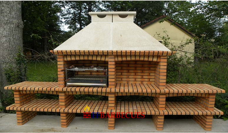 BARBECUE EN BRIQUES RÉFRACTAIRE F F 140-F