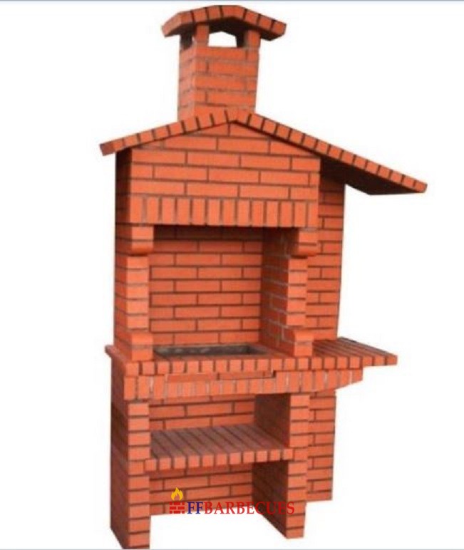 BARBECUE EXTÉRIEUR EN BRIQUES ROUGE F F 439-F