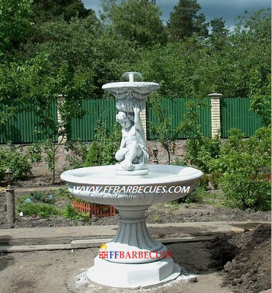 FONTAINE EXTÉRIEUR DE JARDIN EN PIERRE RECONSTITUÉE ENFANT-F